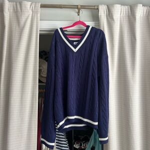 Navy knit sweater